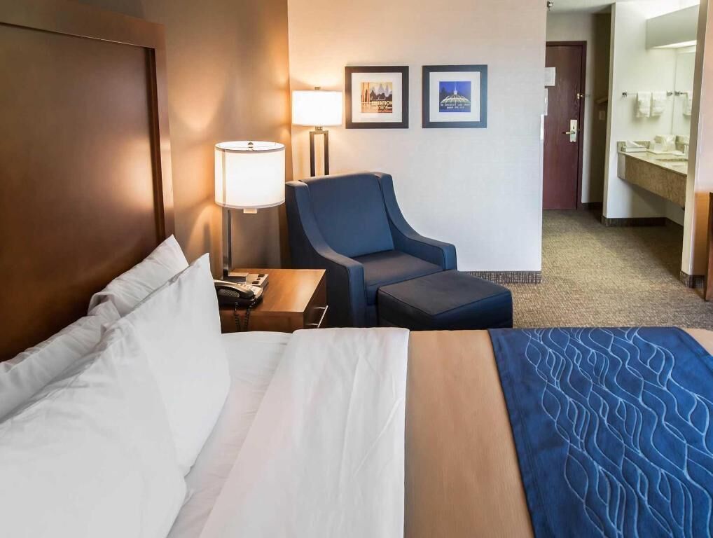 In-room safe, desk, blackout curtains, iron/ironing board