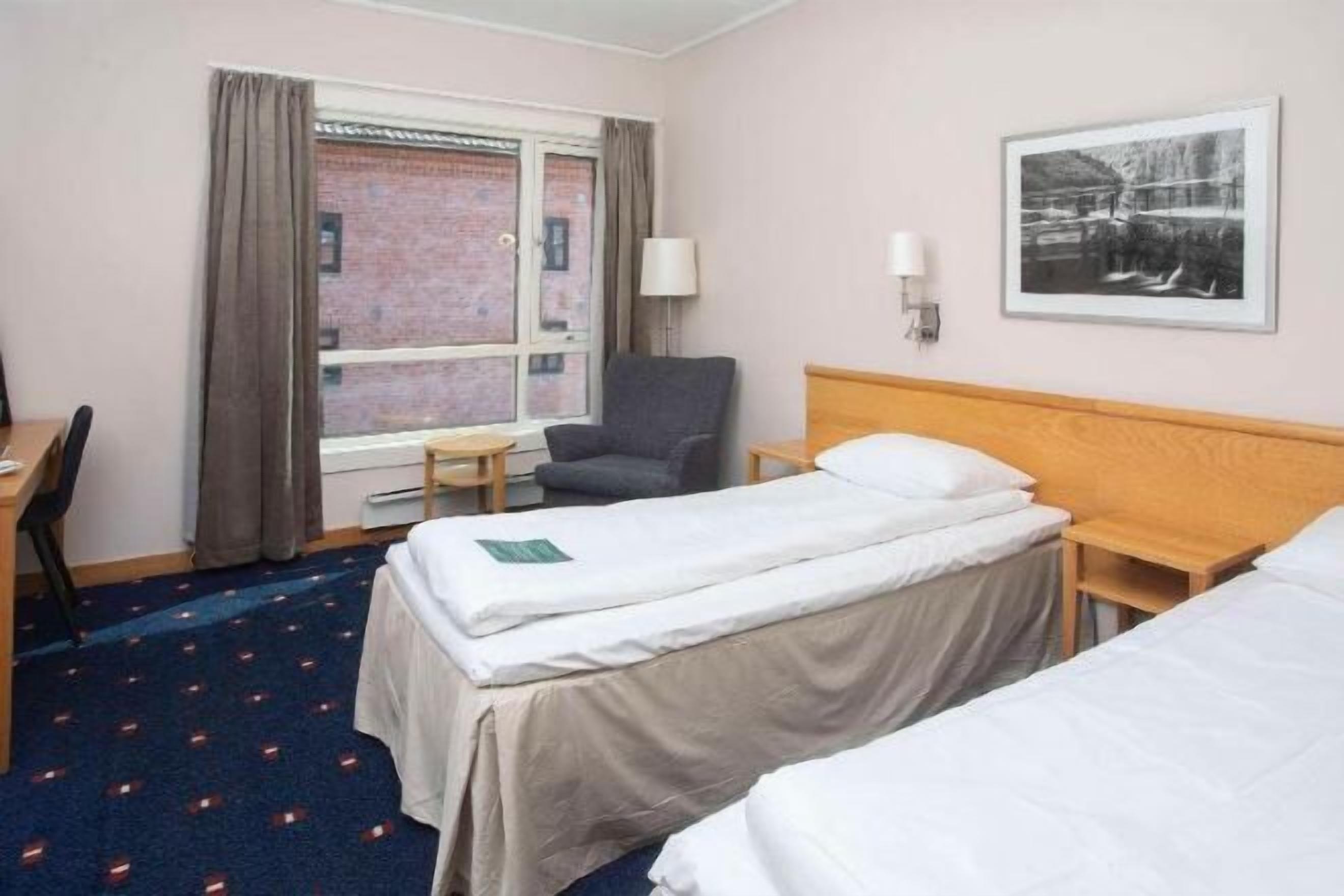 Blackout curtains, iron/ironing board, bed sheets