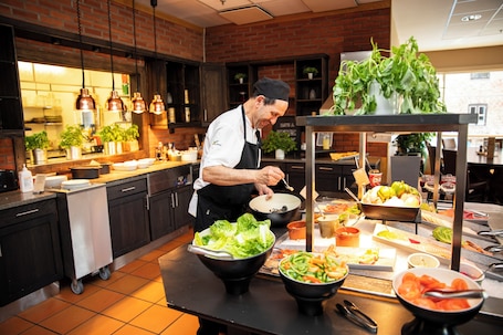 Free buffet breakfast
