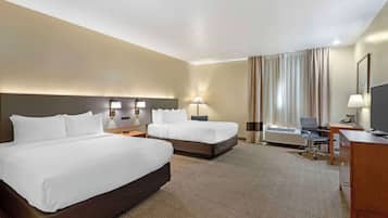 Room, 2 Queen Beds, Accessible, Non Smoking | Desk, laptop workspace, iron/ironing board, rollaway beds