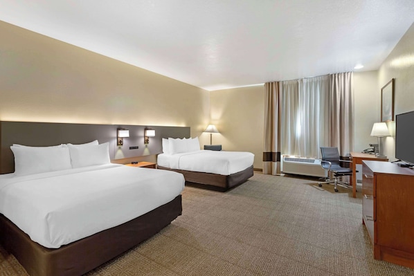 Room, 2 Queen Beds, Accessible, Non Smoking | Desk, iron/ironing board, free cribs/infant beds, rollaway beds