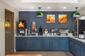 Free daily self-service breakfast 