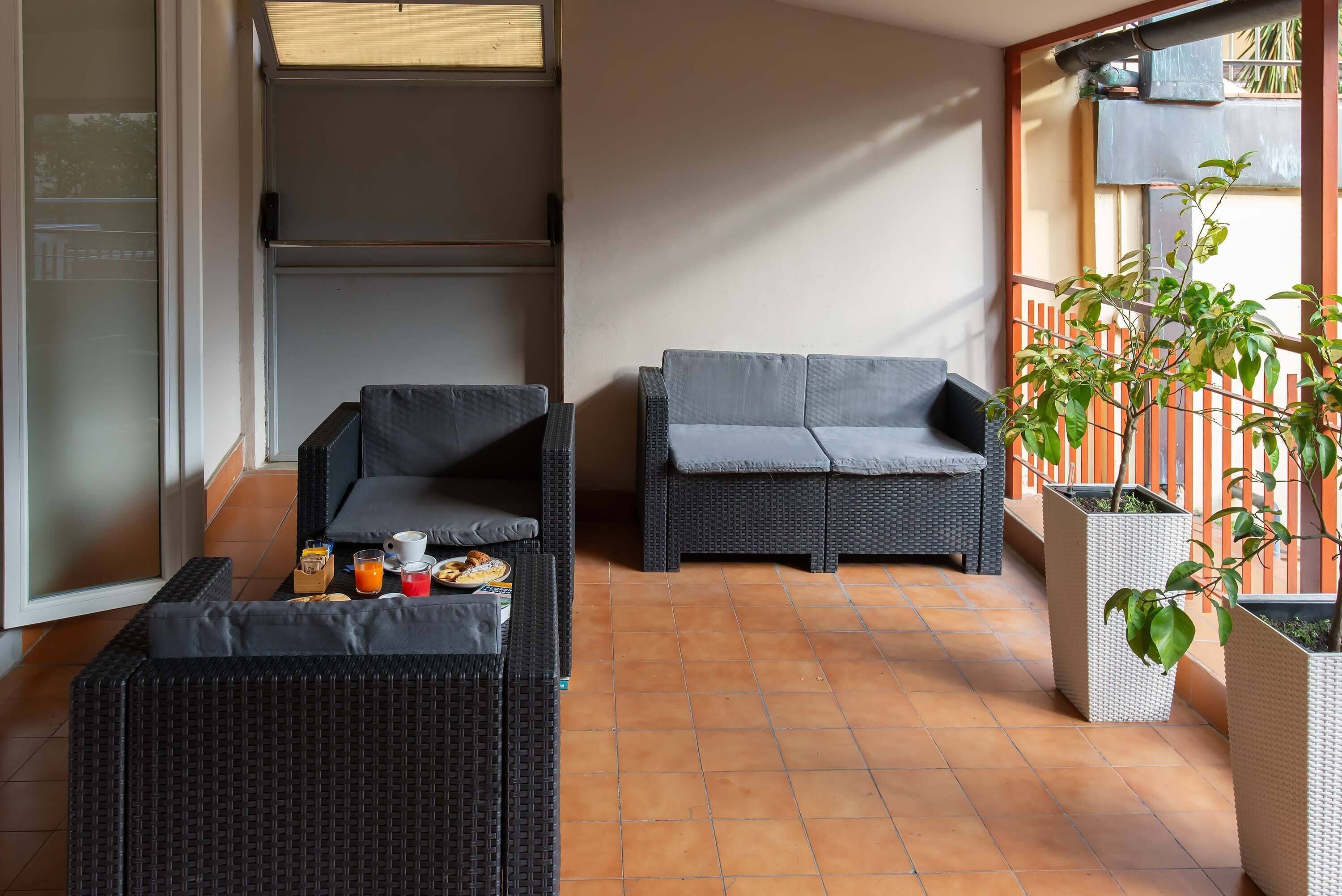 economy double room, balcony (piccola / small) | terrace/patio