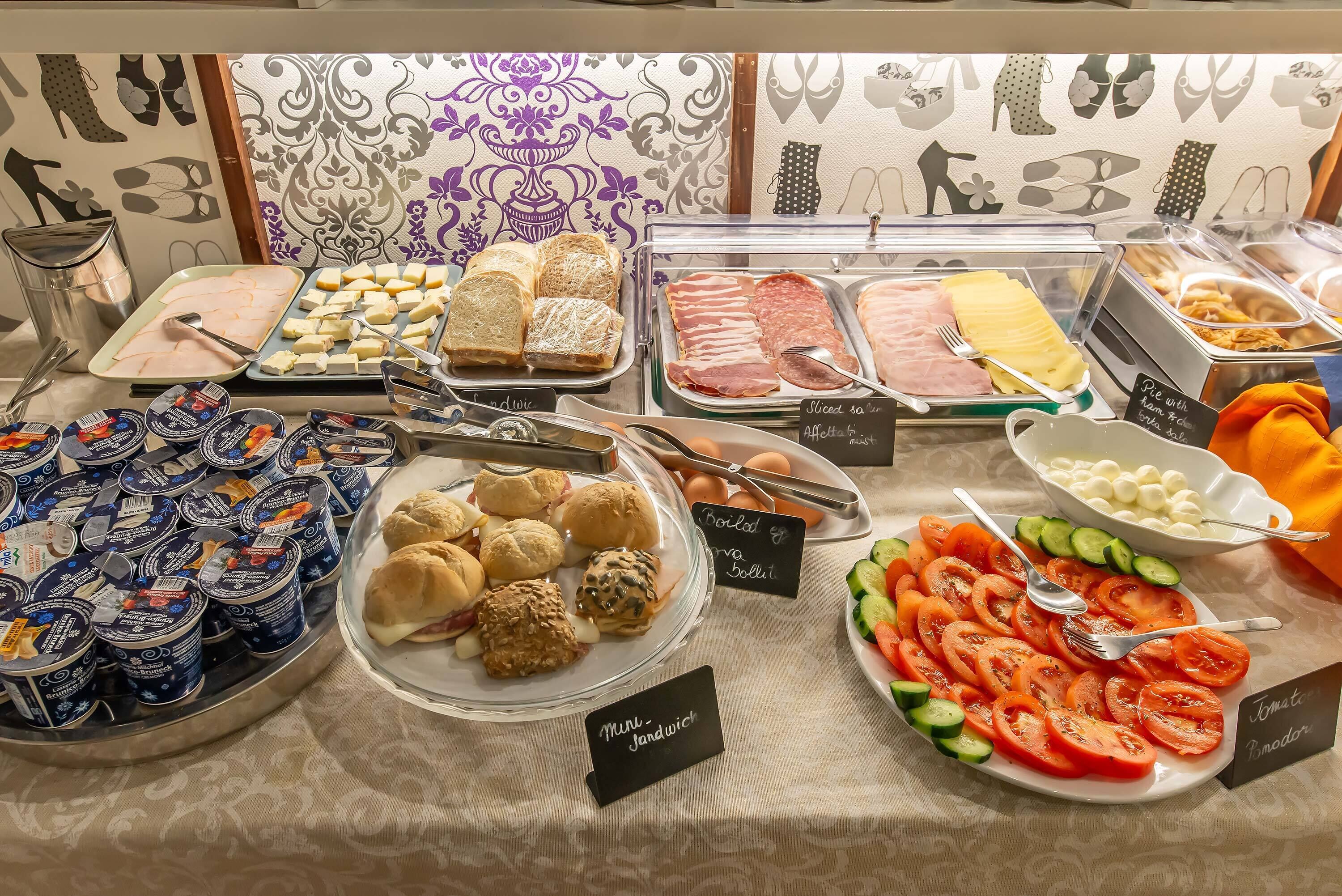 daily buffet breakfast (eur 5 per person)