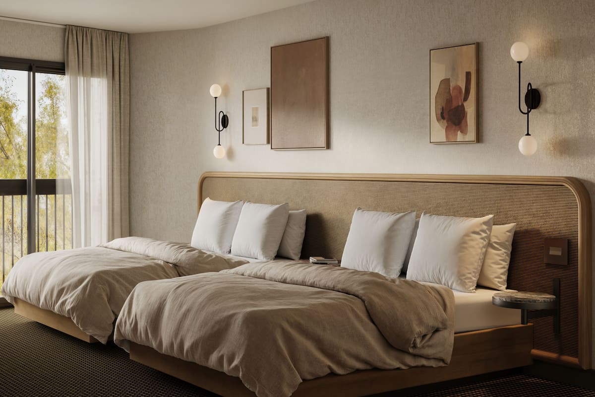 superior room, 2 queen beds, pets not allowed, mountain view | premium bedding, soundproofing, free cots/infant beds, free wifi