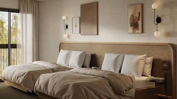 Superior Room, 2 Queen Beds, Mountain View | 1 slaapkamer, luxe beddengoed, gratis wifi, beddengoed
