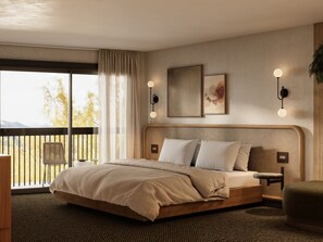 Superior-Zimmer, 1 King-Bett, Haustiere nicht gestattet, Bergblick | Hochwertige Bettwaren, kostenloses WLAN, Bettwäsche