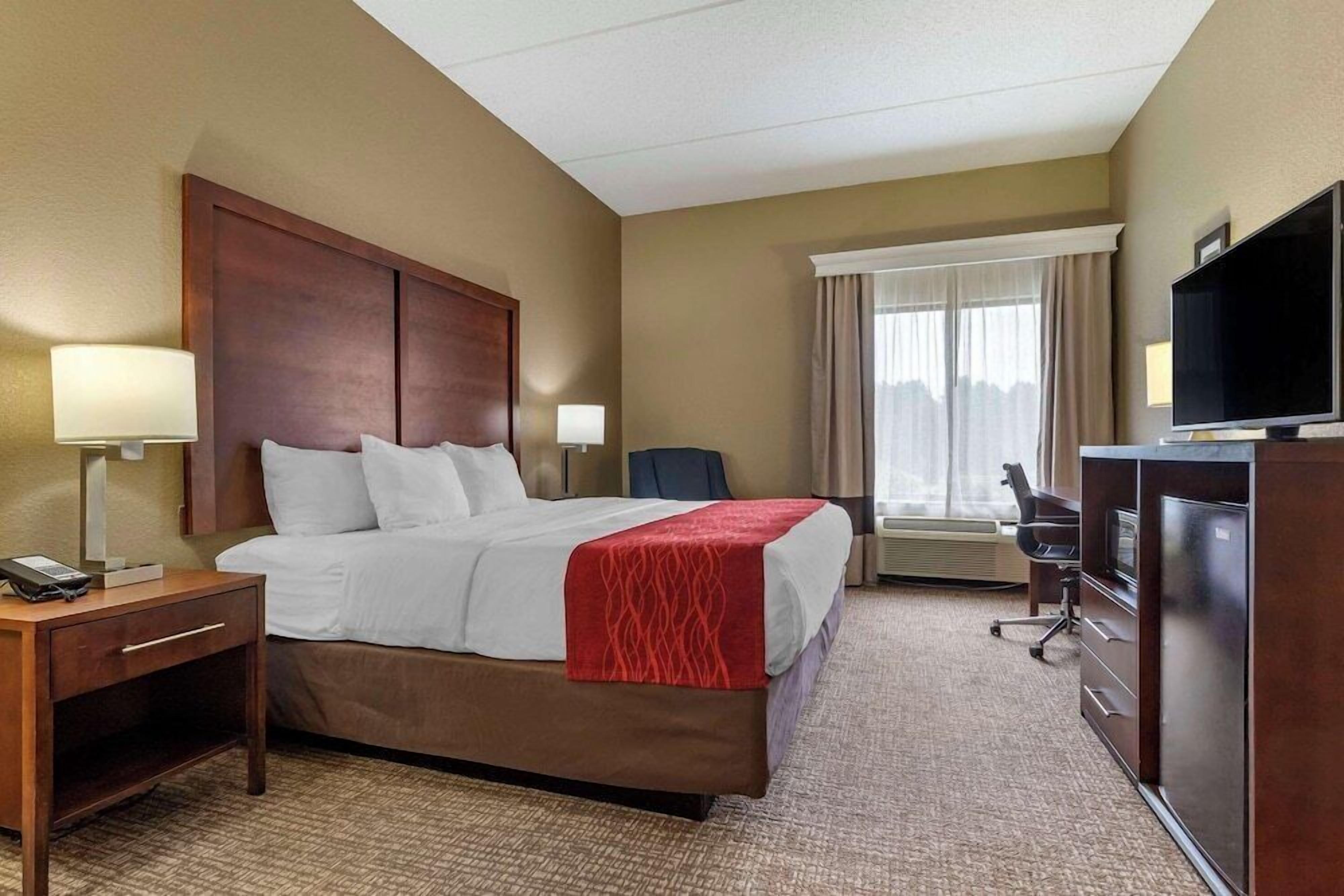 Premium bedding, desk, iron/ironing board, rollaway beds