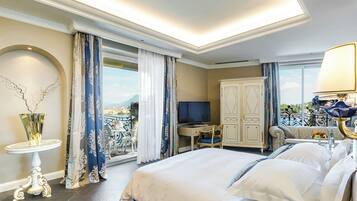 Suite Junior, vista lago | Biancheria in cotone egiziano, biancheria da letto di alta qualità