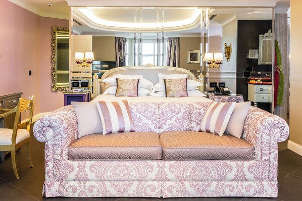 Quarto casal ou duplo panorâmico, vista para o lago (Belvedere) | Roupas de cama de algodão egípcio, roupas de cama premium