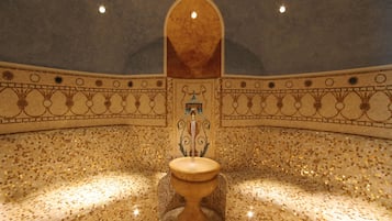 Salas para tratamentos a dois, banho turco/hammam, tratamentos corporais
