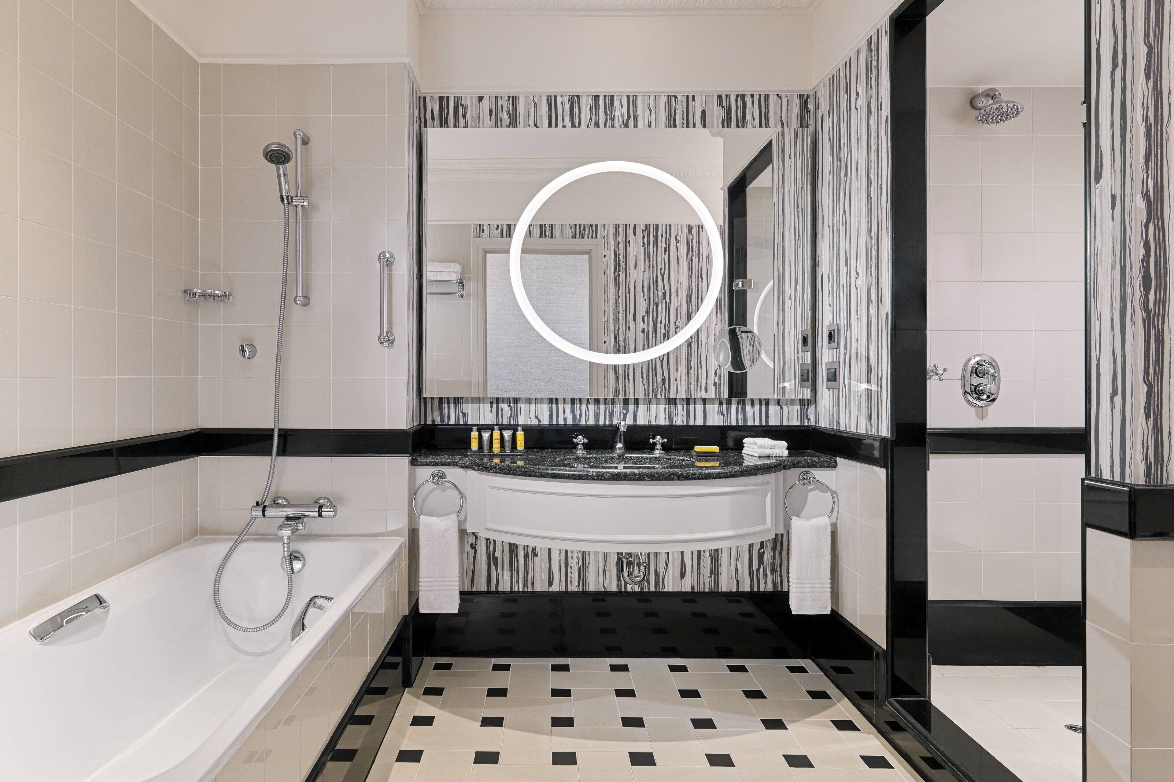 free toiletries, hair dryer, bathrobes, towels