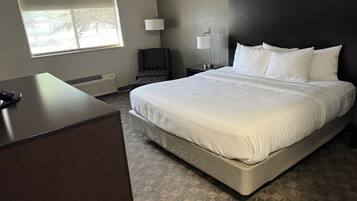 Room, 1 King Bed, Accessible, Non Smoking | Pillowtop beds, desk, laptop workspace, blackout drapes
