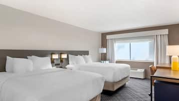 Habitación estándar, 2 camas de matrimonio, no fumadores | Colchones con acolchado adicional y escritorio