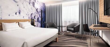 Rom – executive, 1 queensize-seng | Allergitestet sengetøy, skrivebord og skrivebord for bærbar PC