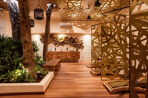Sauna, body treatments, hot stone massages, deep-tissue massages