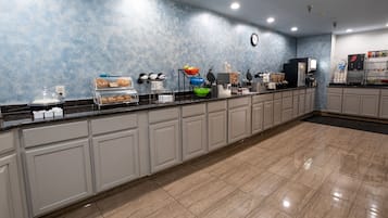 Free daily self-serve breakfast