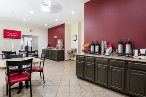 Free daily buffet breakfast