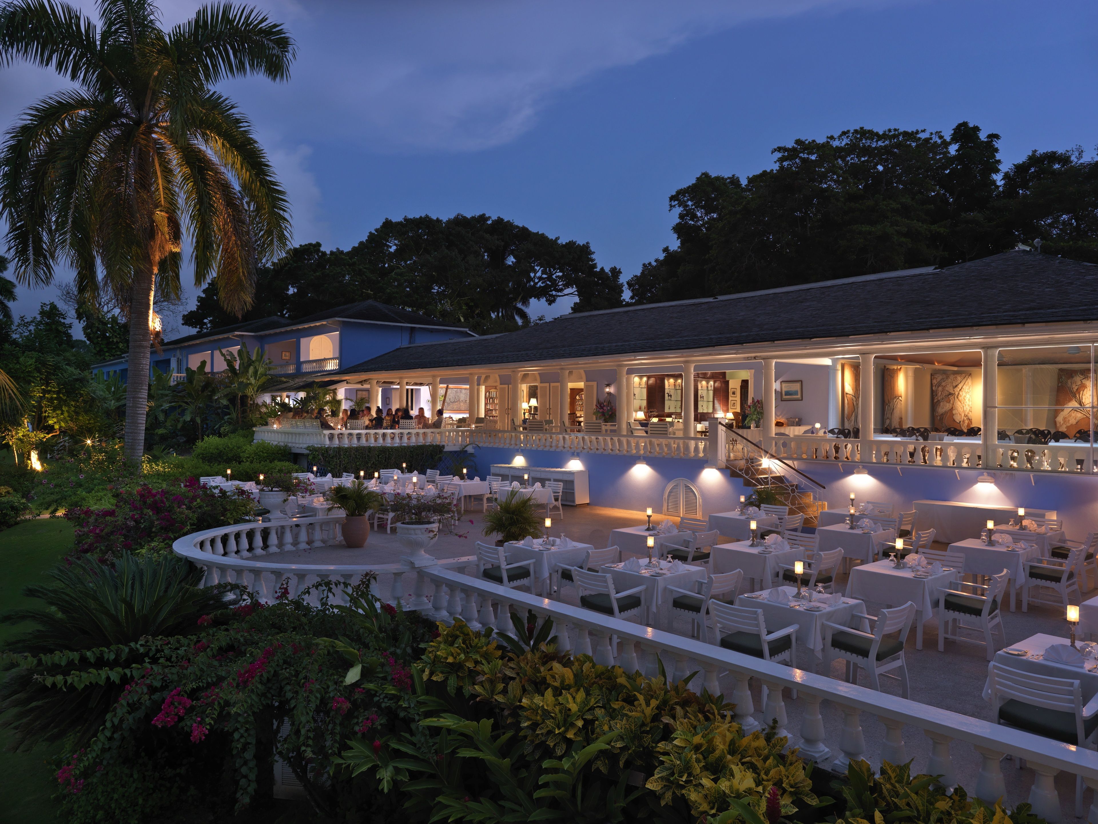Outdoor banquet area