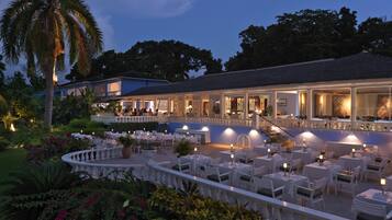 Outdoor banquet area