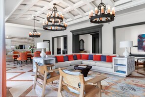 Presidential Suite, 2 Bedrooms, Oceanfront | Living area