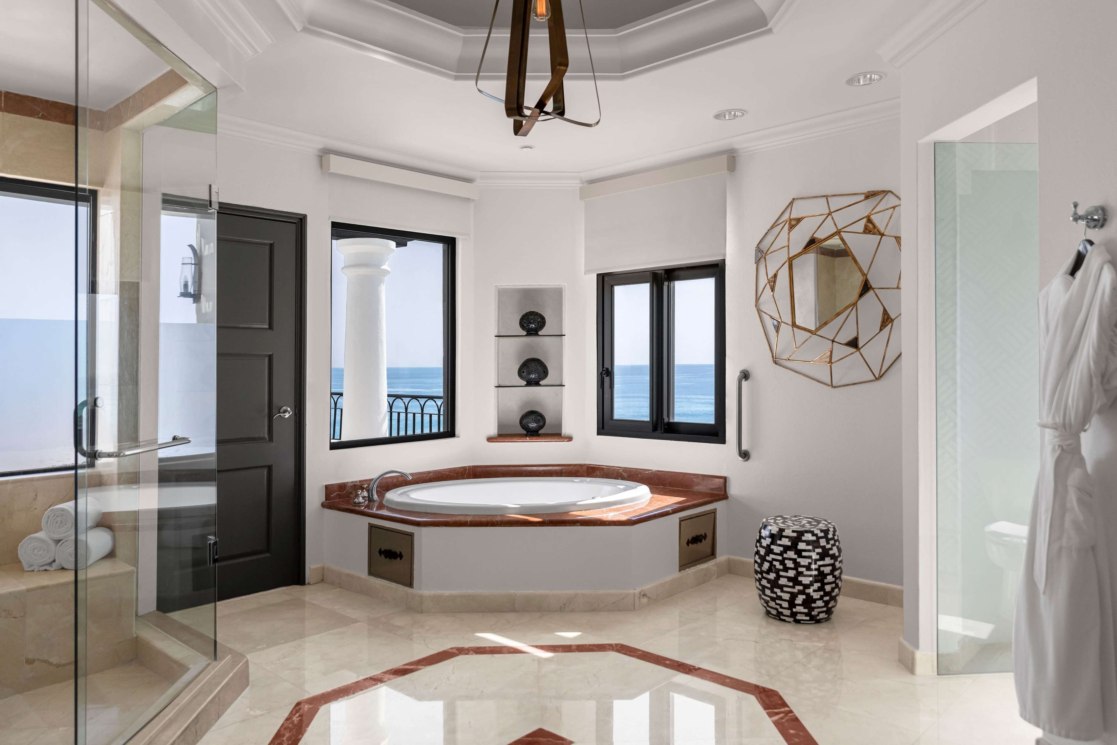 presidential suite, 2 bedrooms, oceanfront | bathroom | separate bathtub and shower, deep-soaking bathtub, designer toiletries