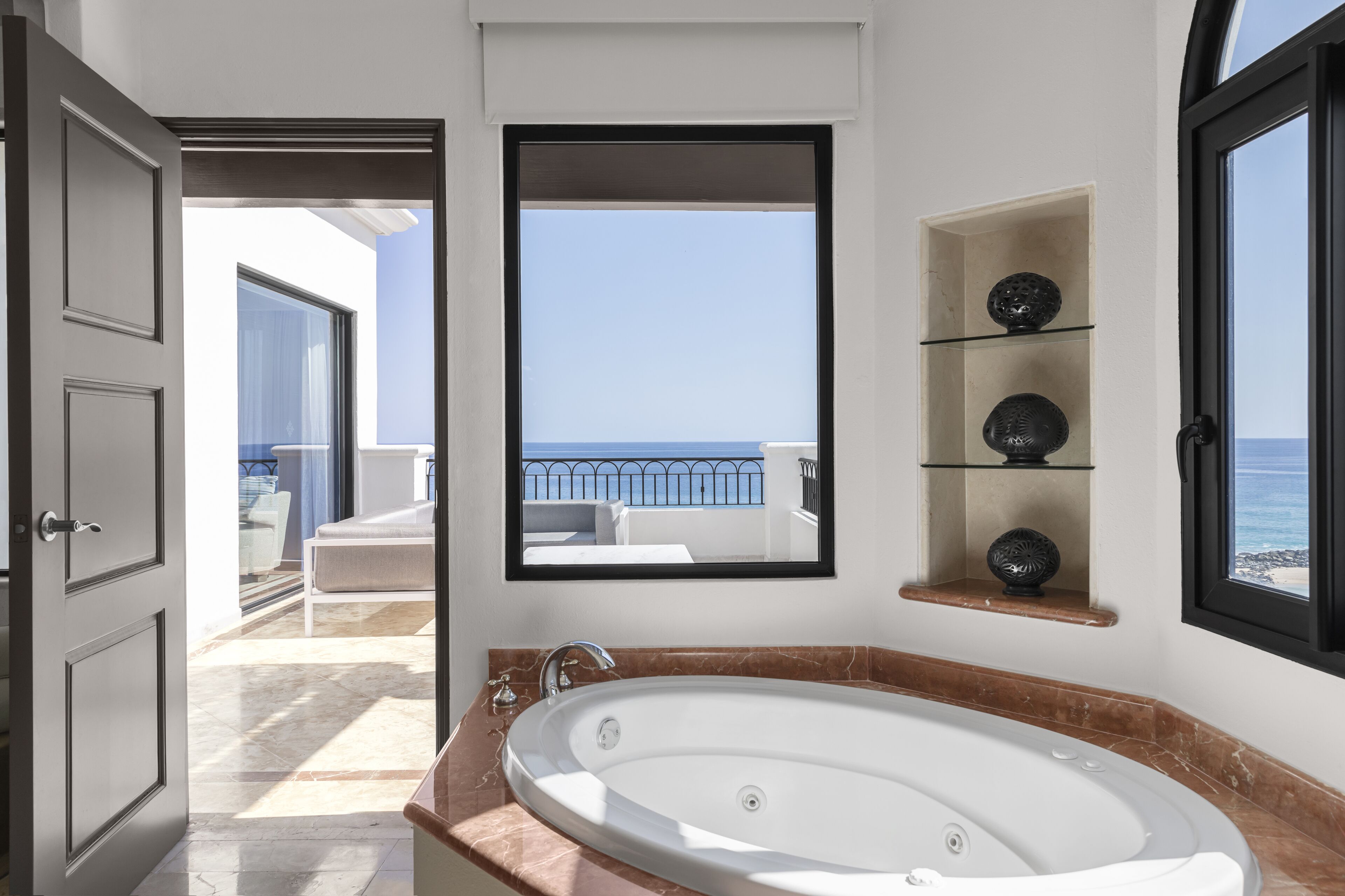 presidential suite, 2 bedrooms, oceanfront | bathroom | separate bathtub and shower, deep-soaking bathtub, designer toiletries