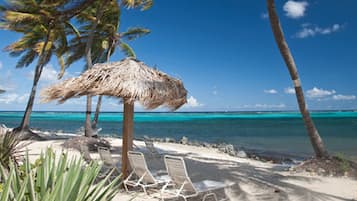 On the beach, snorkeling