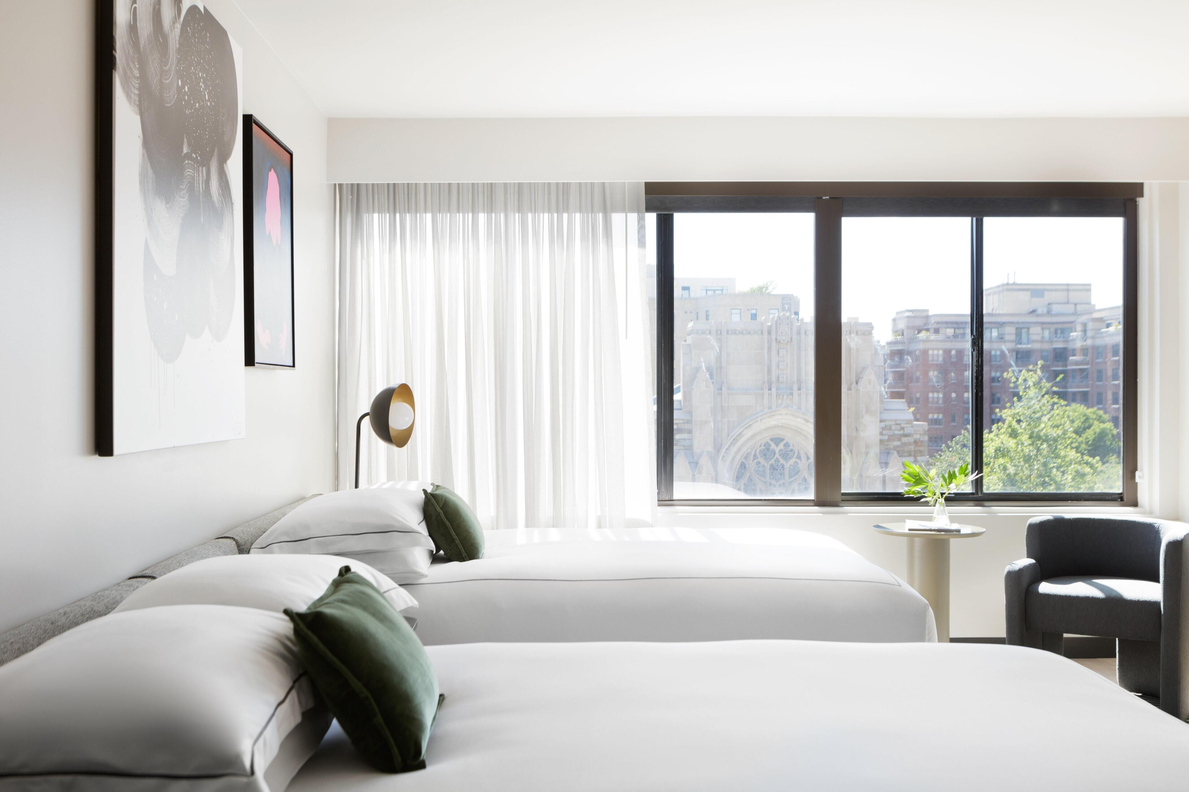 Frette Italian sheets, premium bedding, down duvets, in-room safe