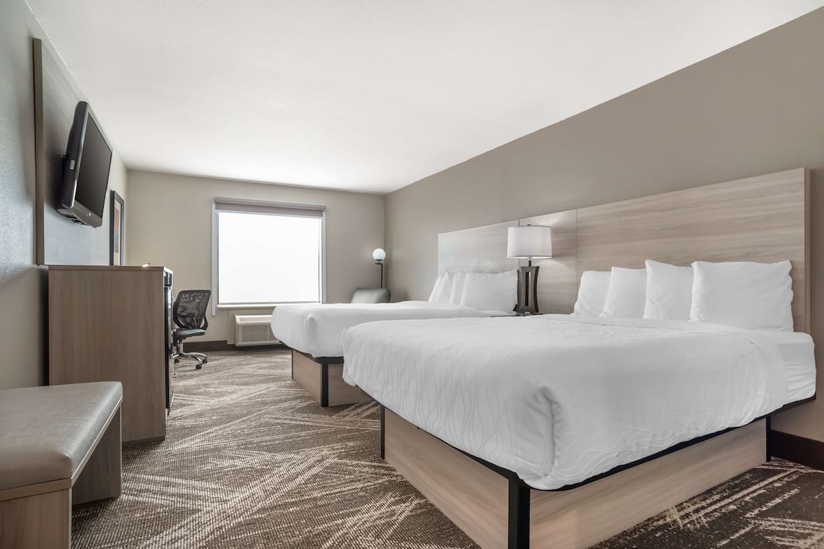 Standard Room, 2 Queen Beds, Non Smoking | Premium bedding, Tempur-Pedic beds, desk, blackout drapes