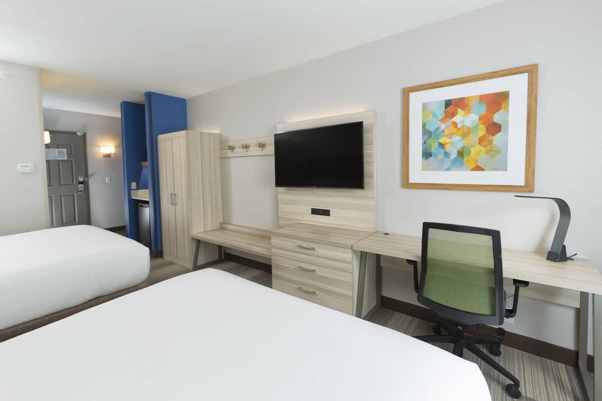 In-room safe, desk, laptop workspace, blackout curtains