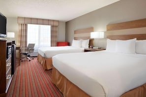 Premium bedding, desk, blackout curtains, iron/ironing board