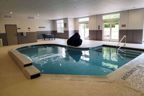 Indoor pool, open 6:00 AM to 11:00 PM, sun loungers