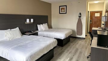 Standard Room, 2 Queen Beds, Non Smoking | Blackout curtains, iron/ironing board, cots/infant beds, free WiFi