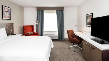 Premium bedding, down comforters, pillowtop beds, desk