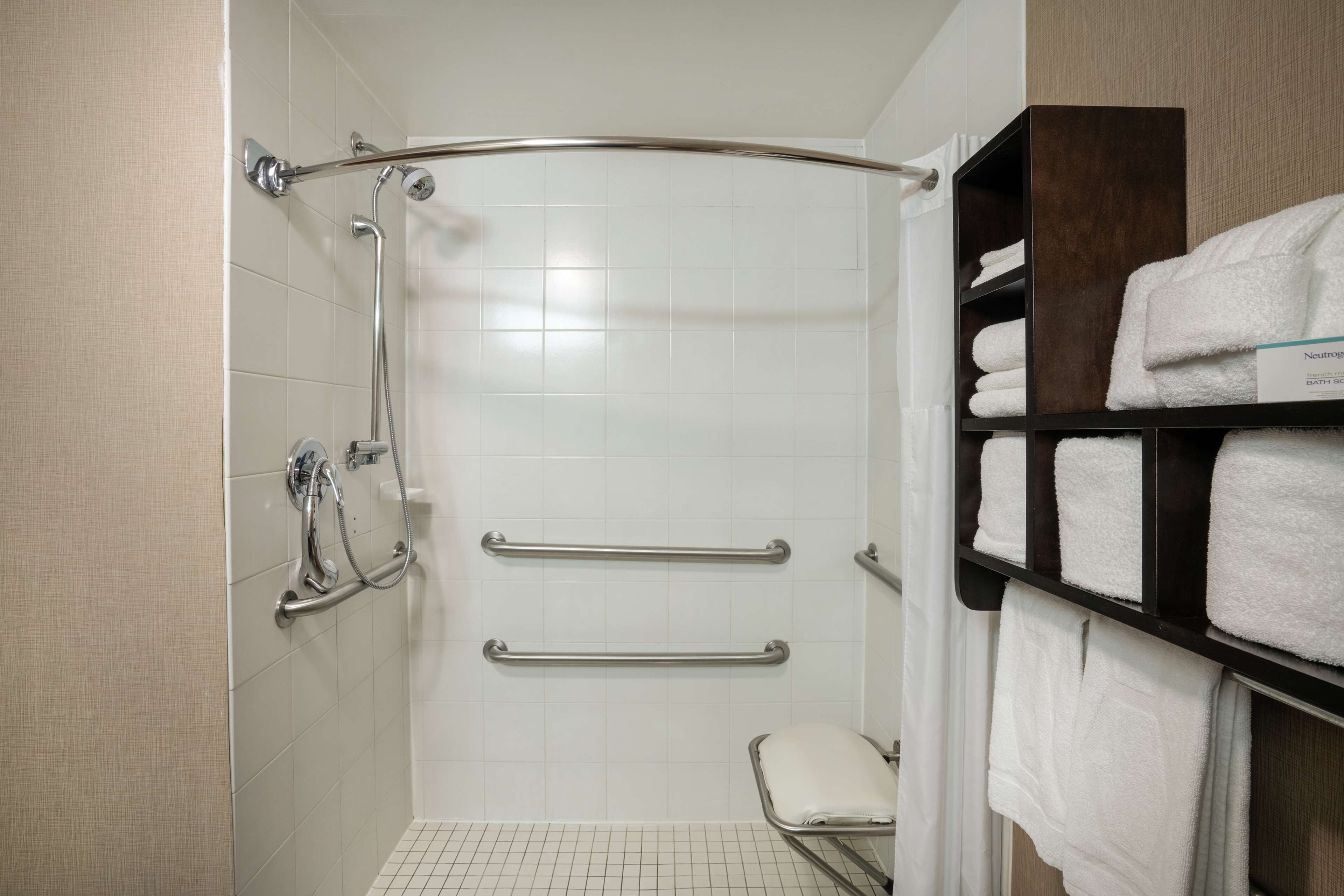 room, 1 king bed, accessible, non smoking | bathroom shower