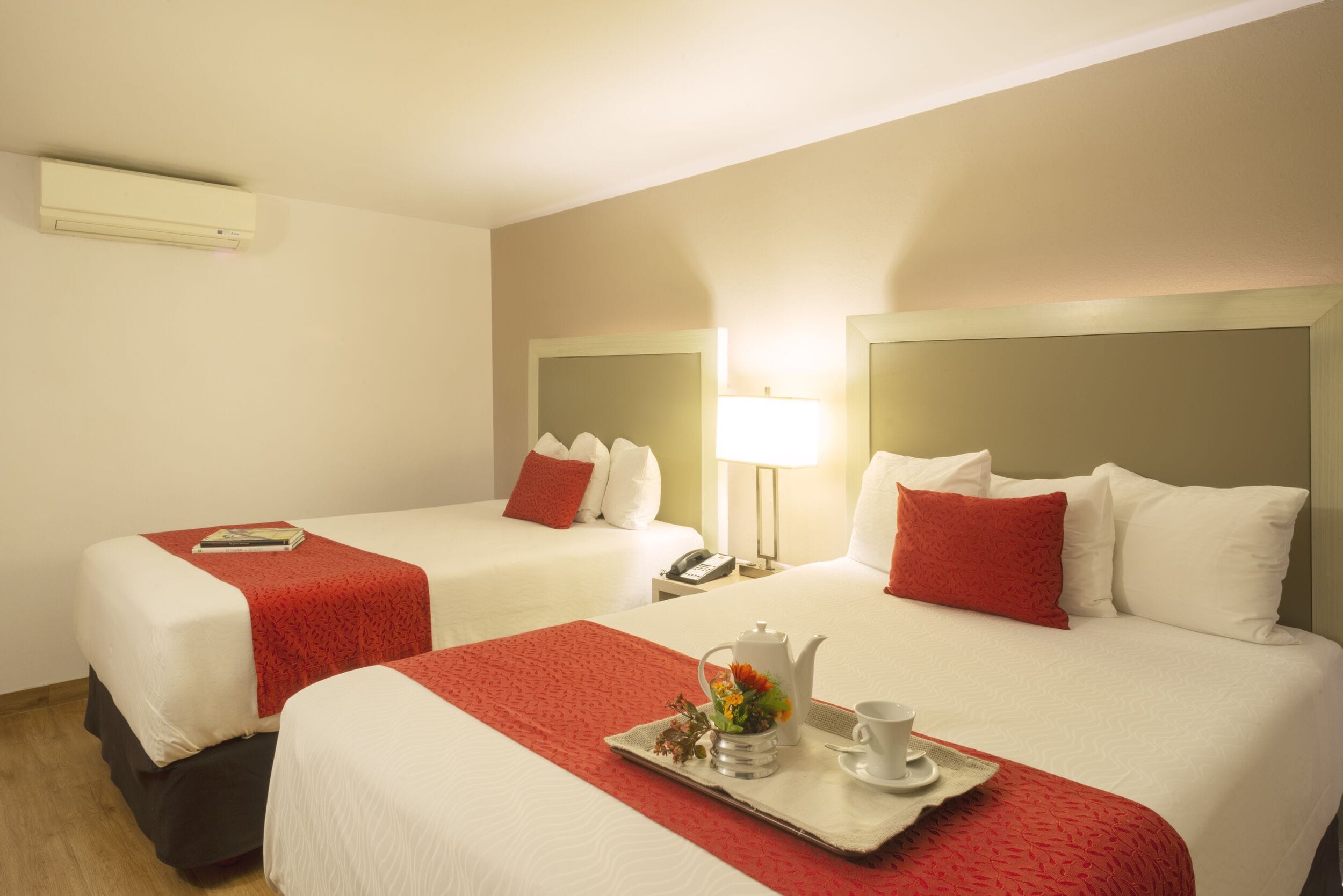 standard double room, 2 double beds | in-room safe, blackout curtains, free wifi, bed sheets