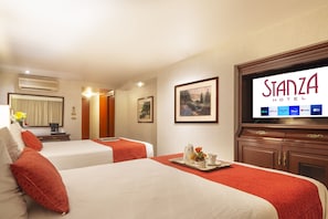 Standard Double Room, 2 Double Beds | In-room safe, blackout drapes, free WiFi, bed sheets