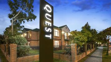 Front of property – evening/night