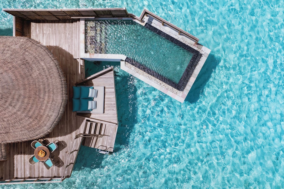 Villa, eigener Pool, auf dem Wassser | 1 Schlafzimmer, hochwertige Bettwaren, Minibar, Zimmersafe