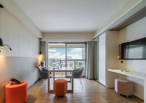 Minibar, in-room safe, desk, blackout curtains