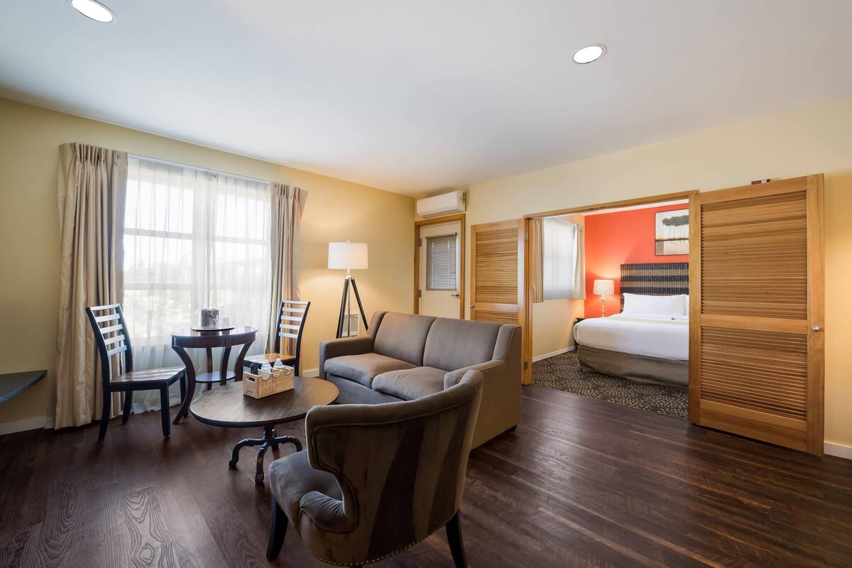 Suite, 1 King Bed with Sofa bed, Accessible, Non Smoking | 1 bedroom, hypo-allergenic bedding, down comforters, pillowtop beds