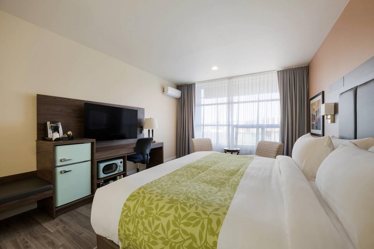 Room, 1 King Bed, Non Smoking | Hypo-allergenic bedding available, down comforters, pillowtop beds, desk