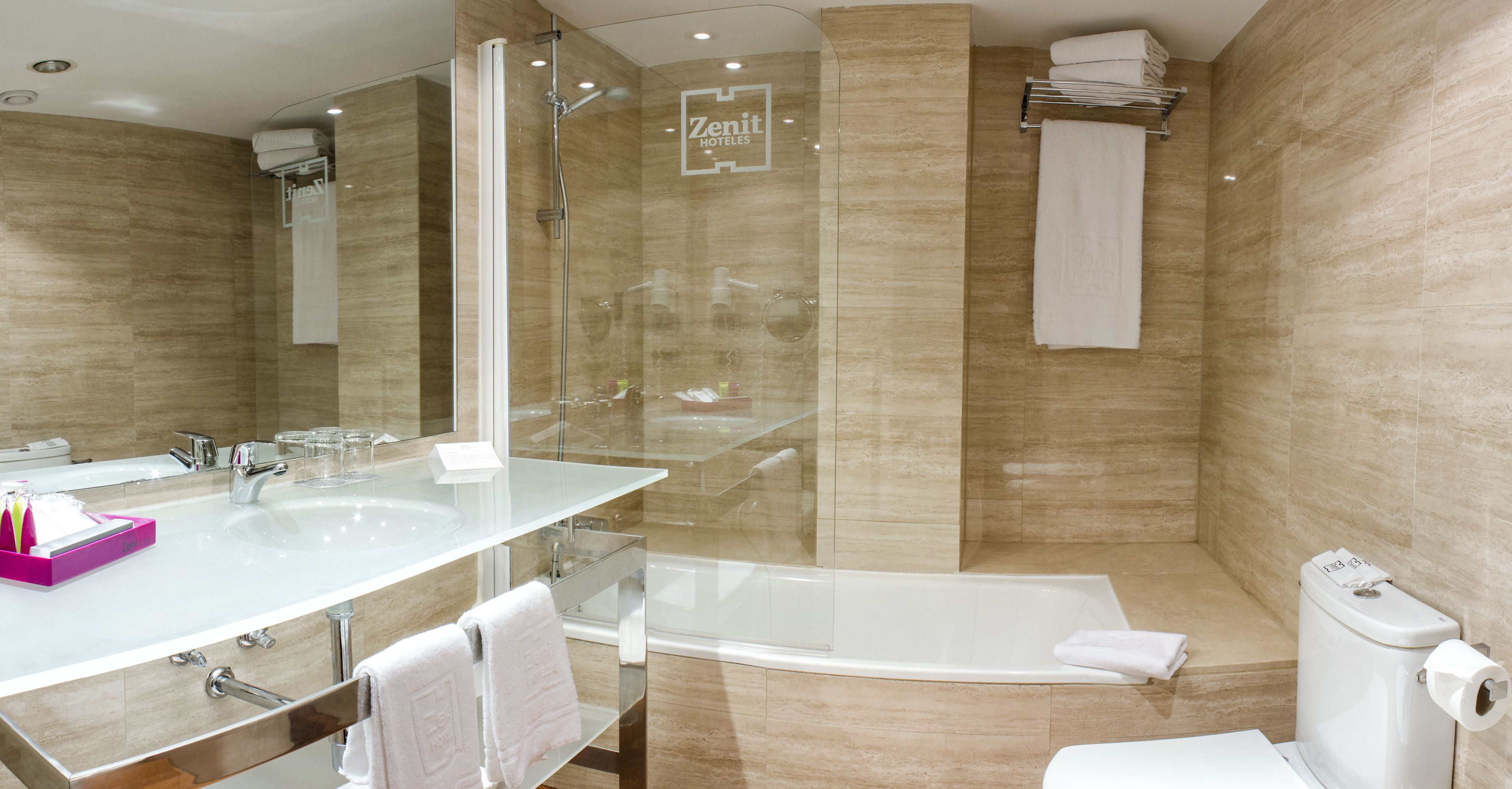 shower, eco-friendly toiletries, hair dryer, bidet