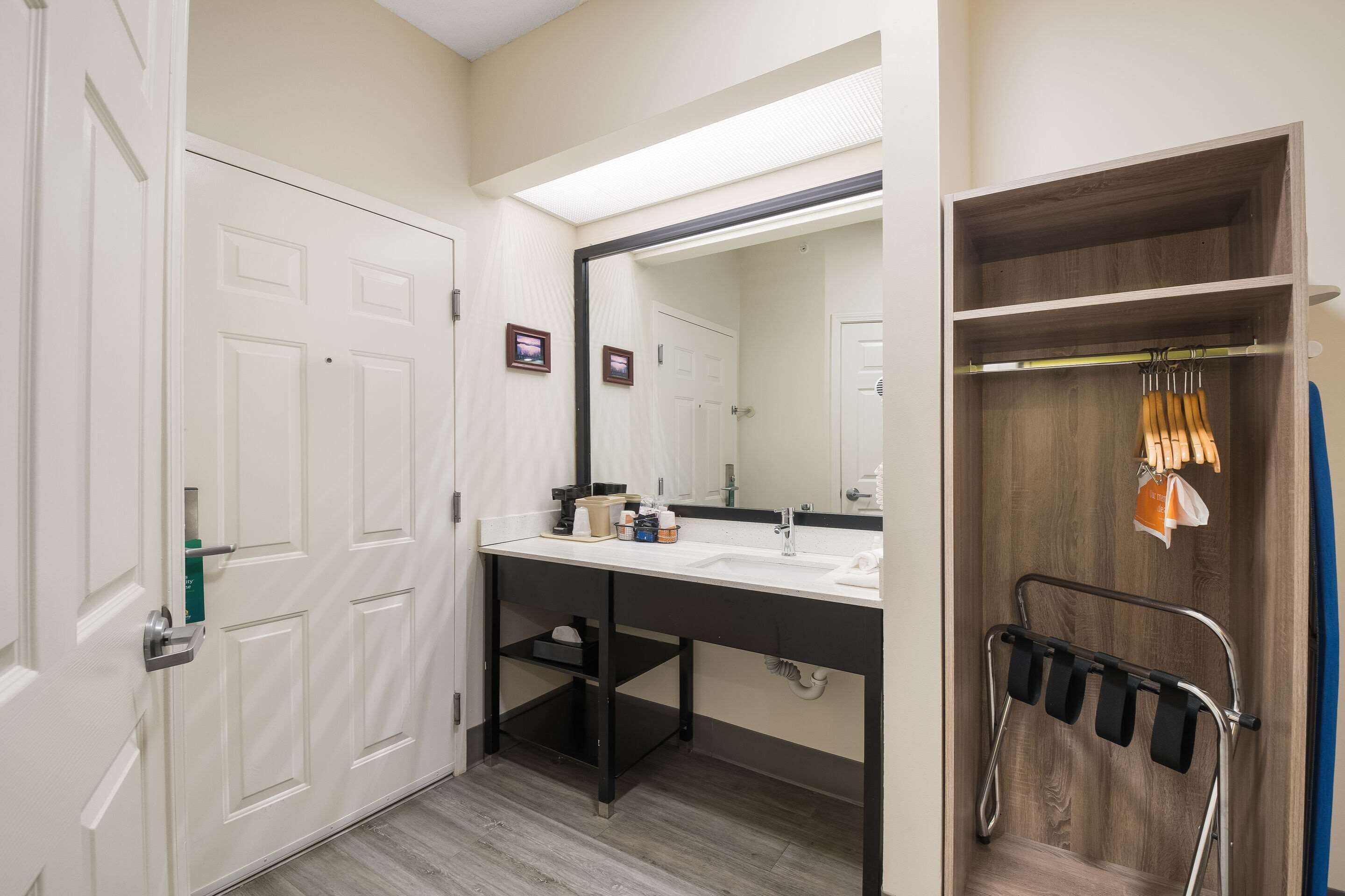 free toiletries, hair dryer, towels, soap