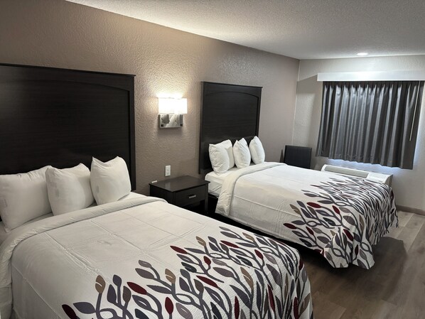 Deluxe Room, 2 Double Beds, Non Smoking | Iron/ironing board, free WiFi, bed sheets