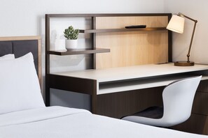 Hypo-allergenic bedding, pillowtop beds, in-room safe, desk