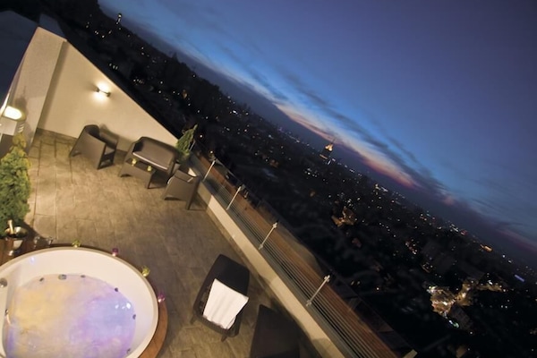 Rom – panorama, 1 soverom, byutsikt | Takterrasse