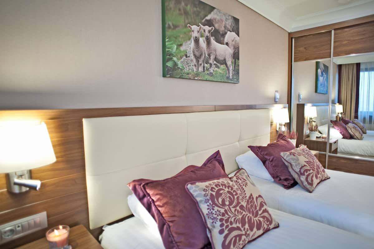 2 habitaciones, minibar y caja de seguridad en la habitación