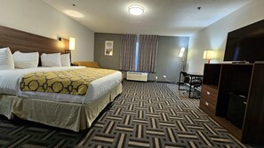 Room, 1 King Bed, Non Smoking (Living Area) | Desk, laptop workspace, iron/ironing board, free WiFi